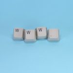 Www is spelled with keyboard keys.